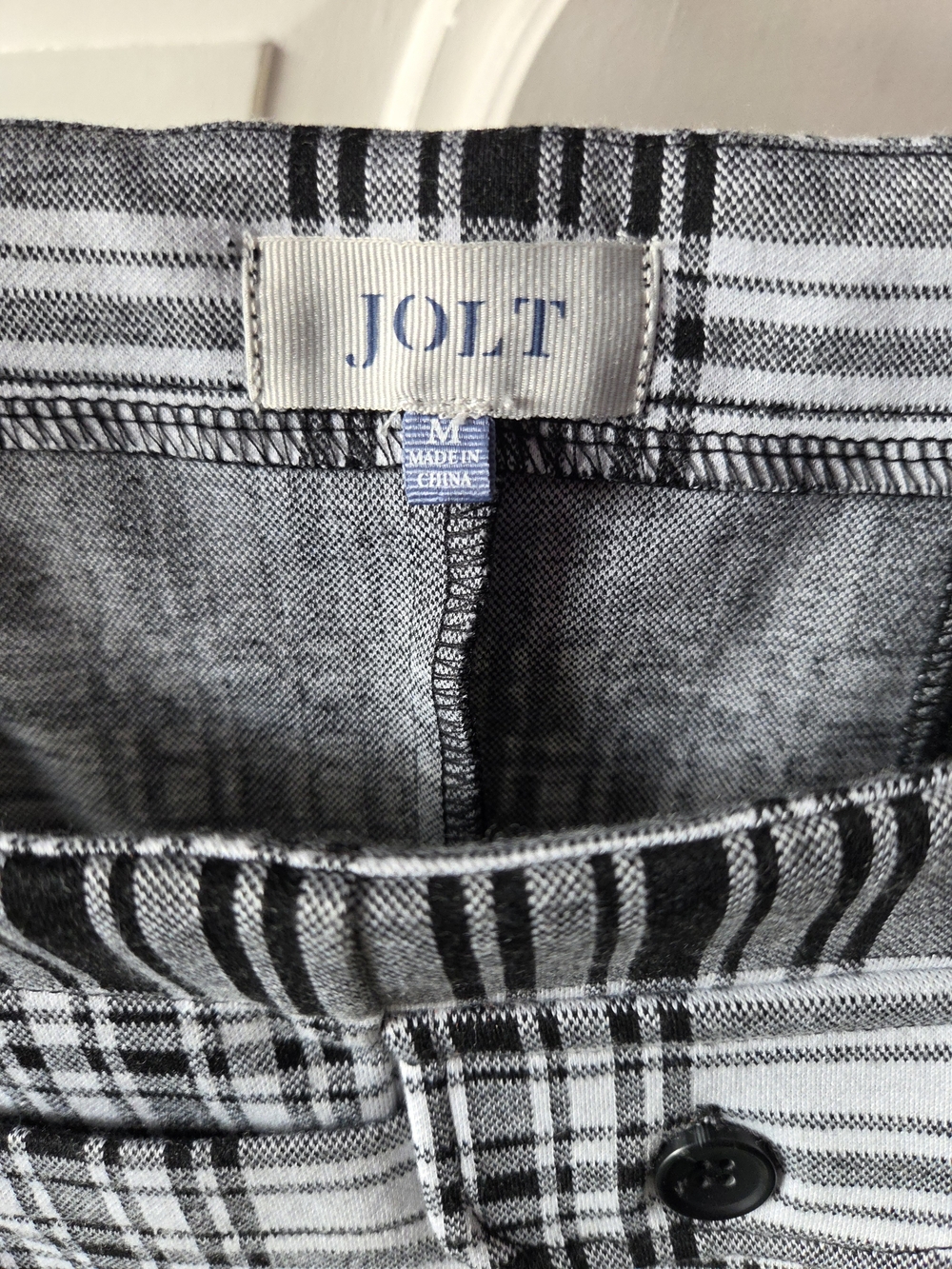 Jolt Black & White Plaid Overall Pinafore Size M - Picture 5 of 8